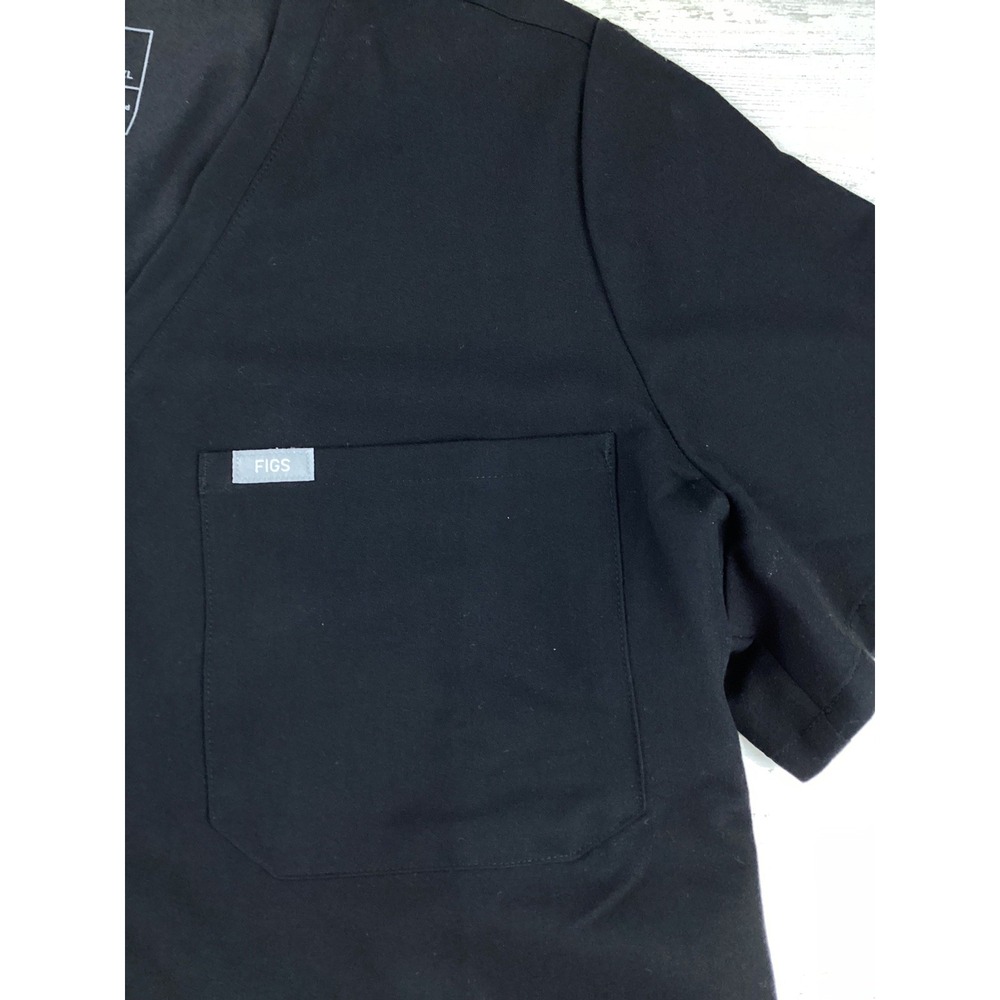 FIGS Technical Collection Catarina Scrub Top Black Womens XL Healthcare Hospital - Picture 3 of 9